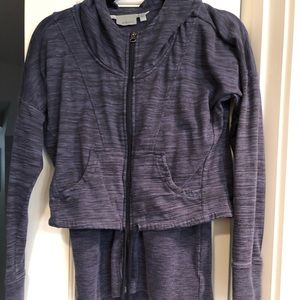 Athleta blue and black zip sweatshirt